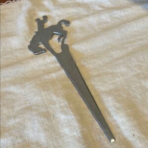 Silver Horse Metal Bookmark cowboy vintage